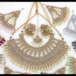 5 piece heavy high end bridal set Indian Bollywood